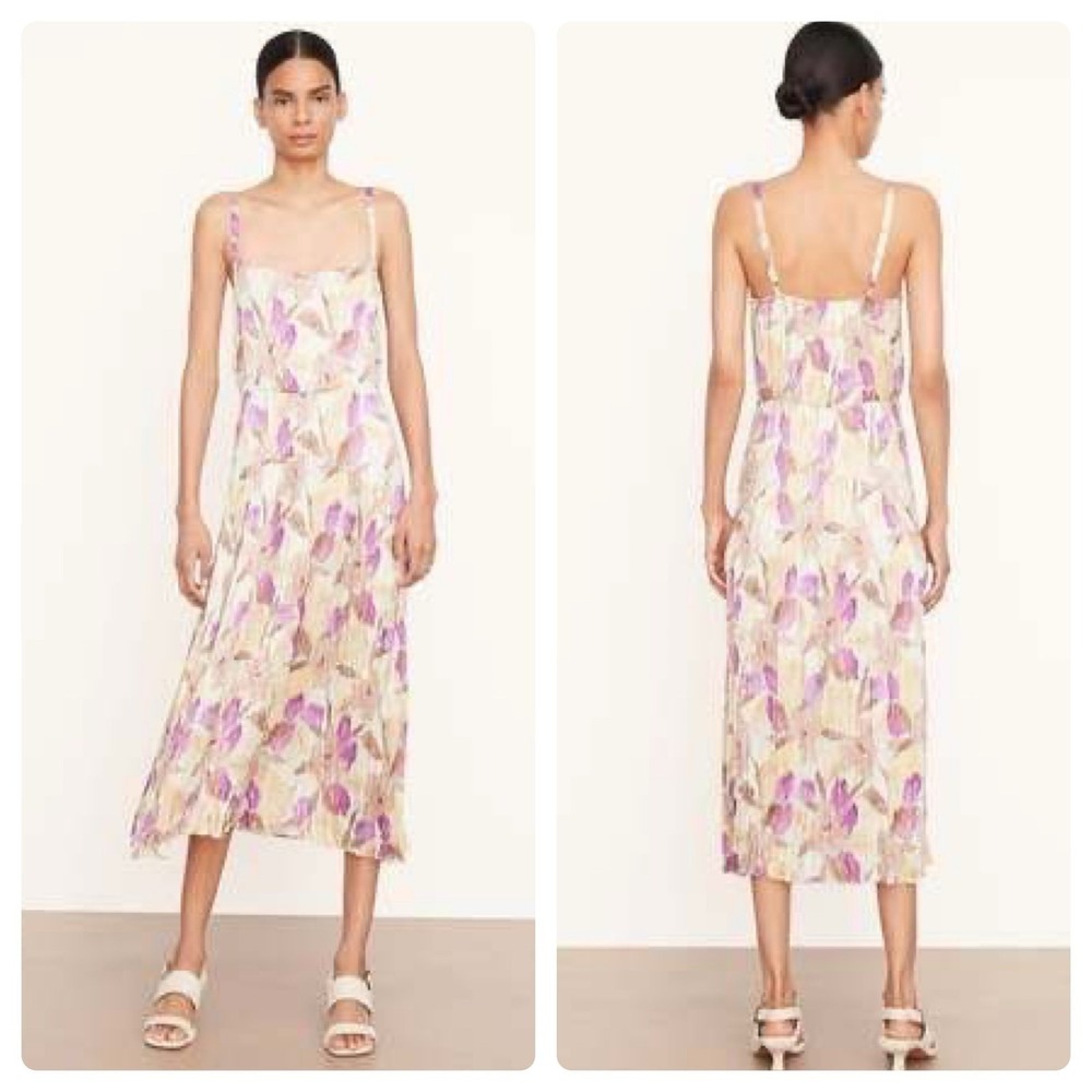 Vince Nouveau Magnolia Crushed Cami Dress Size Small